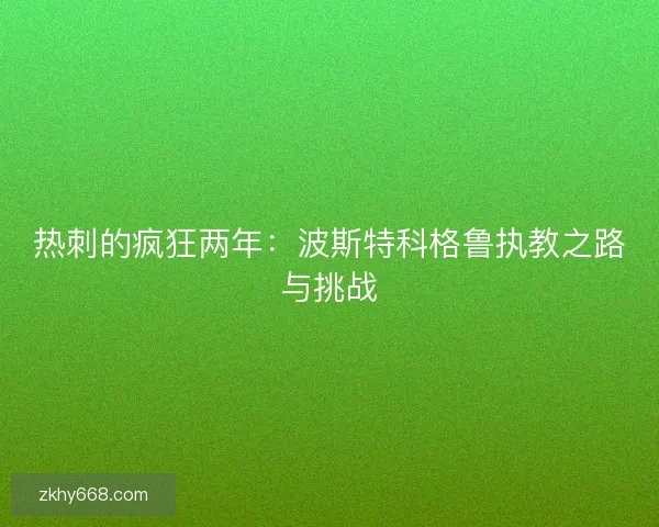 热刺的疯狂两年:波斯特科格鲁执教之路与挑战 热刺的疯狂两年:波斯特科格鲁执教之路与挑战